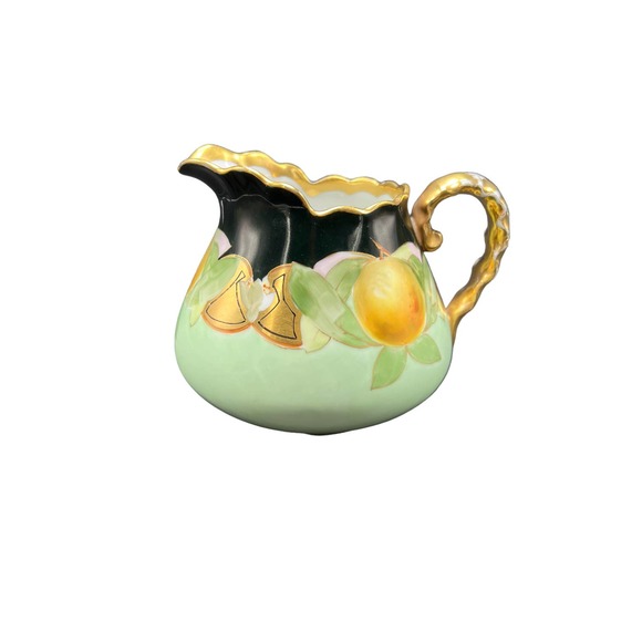 Hohenzollern Vintage German Pitcher Fruit with Gold Accents - Picture 3 of 7